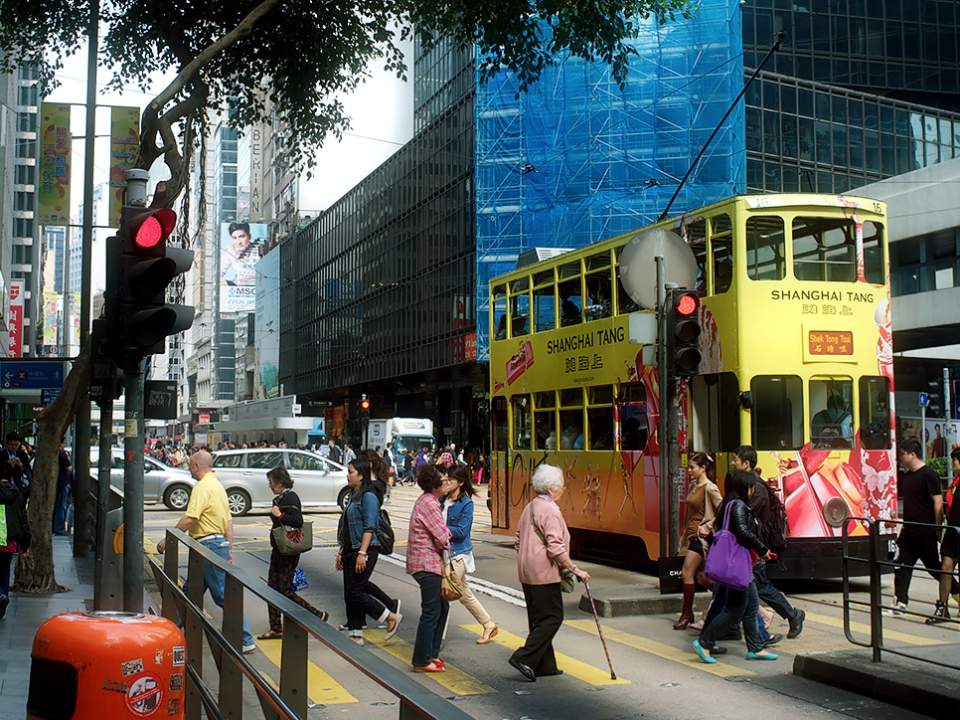홍콩의 거리중 하나