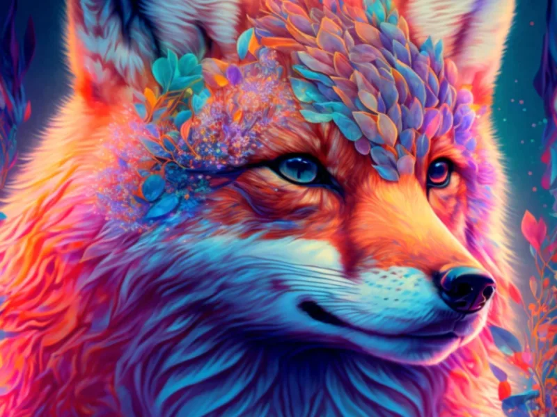 Colorful fox 🦊