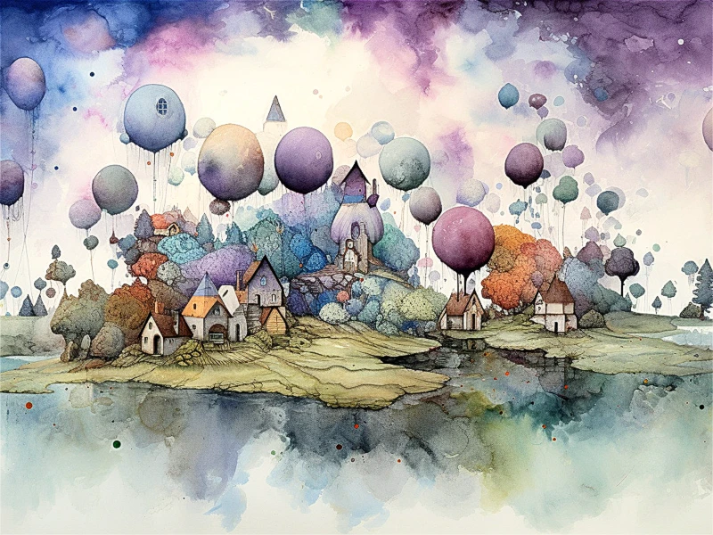 Whimsical pastel landscapes because why not?