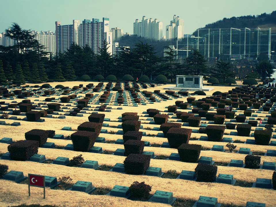 UN 공원의 일부분의 모습