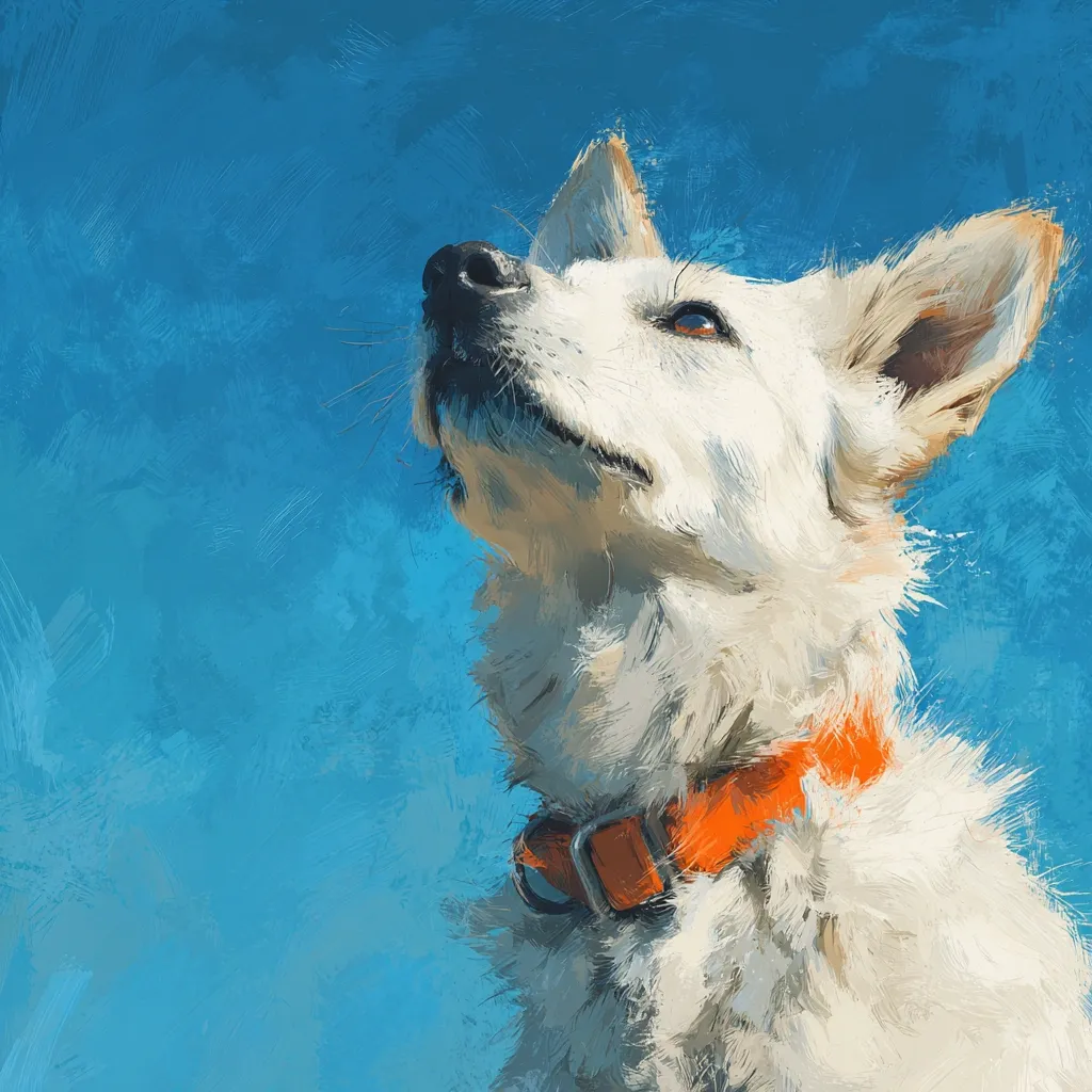 GoOSe_a_white_dog_with_an_orange_collar_looking_up_at_the_sky_95b2f4ba-0186-4d39-ab45-7bbe398e5d68_3.webp