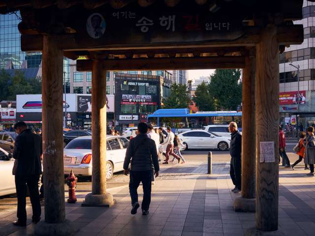 사람많은 거리