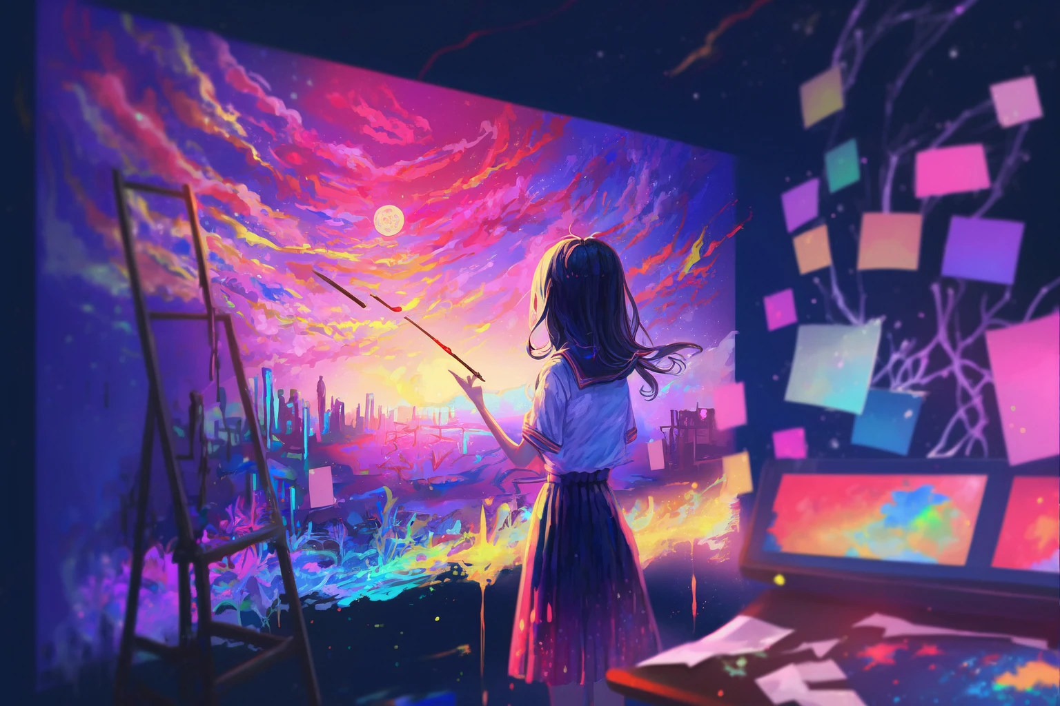 Chewy_female_anime_painting_beautifully_colored_paintbrush_stro_b8b87138-518a-4323-8a35-8f9e448e928c.webp