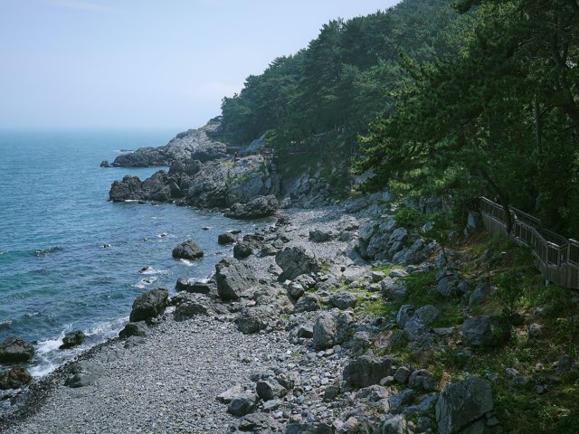 해운대 바닷가 뒤편에서