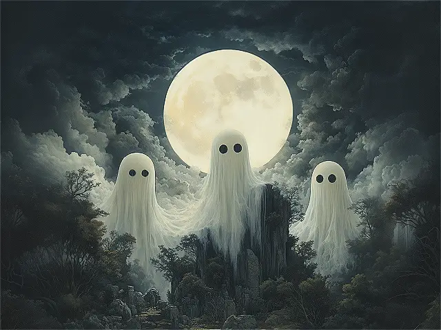 산 위에 유령들