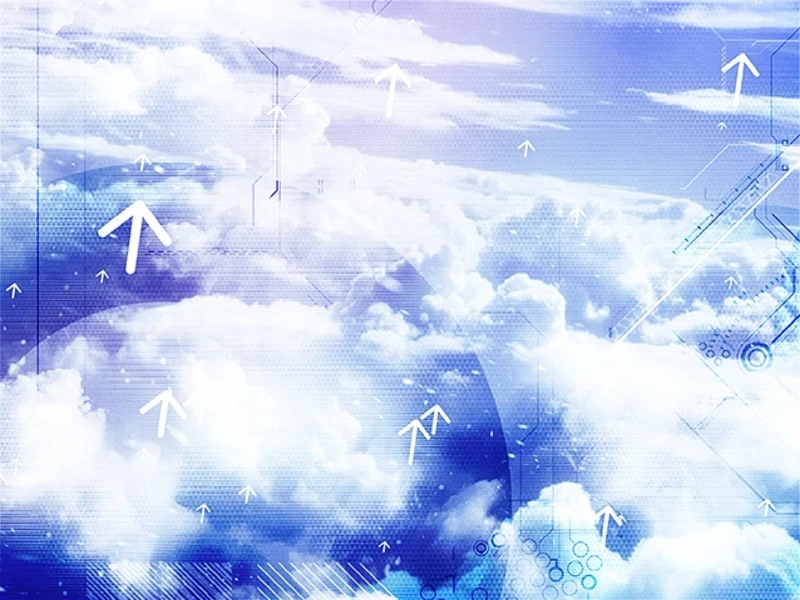 on the clouds