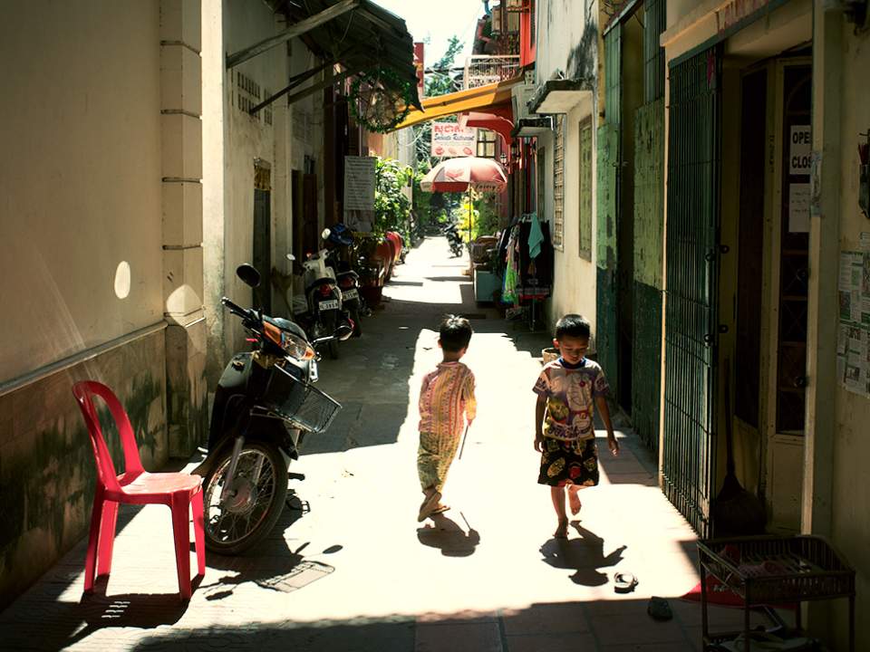 작은 길거리에서..